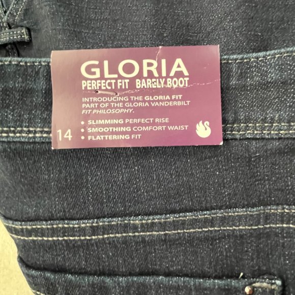 Gloria Vanderbilt Woman’s Black Barely Boot Cut Jean Pants Size 8 - Picture 3 of 8